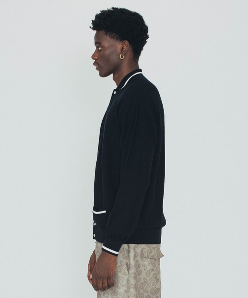 SILAS（サイラス） カーディガン STRIPED KNIT SHIRT メンズ