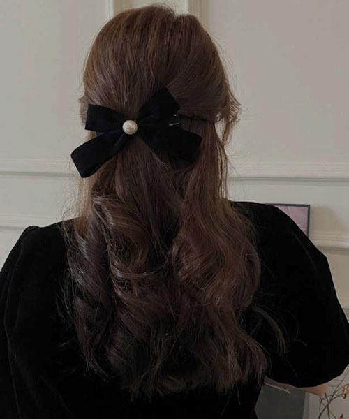TONE SELECT GOODS ヘアクリップ 「resonance」ベロア×パール レトロ