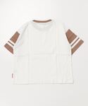 tシャツ 袖ライン切替 オーバーサイズ 5分袖...の詳細画像1
