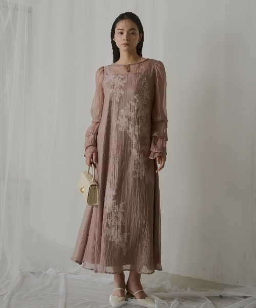 LE'RURE オケージョンドレス LE'RURE ドレス Sheer A-line onepiece : ZOZOTOWN Yahoo!店
