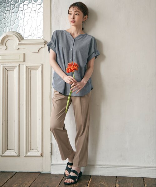 tシャツ 「LOURMARIN」ボートネックタックプルオーバー レディース MELROSE CLAIRE｜【LOURMARIN】ボートネックタックプルオーバー