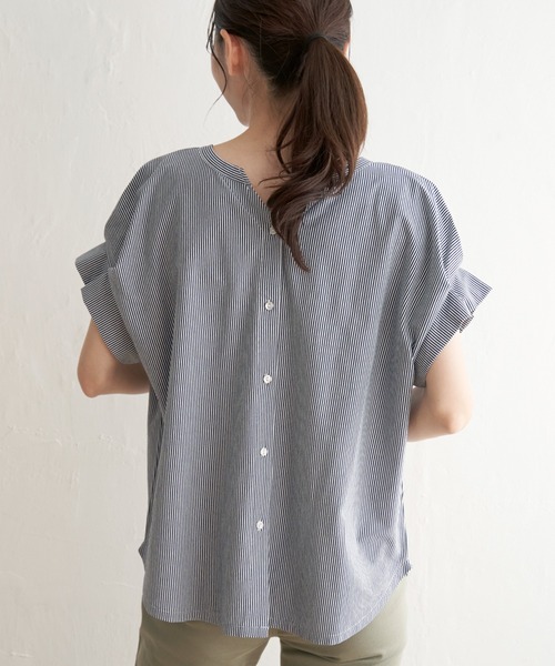 tシャツ 袖タックプルオーバー レディース LE SOUK HOLIDAY tシャツ 2025年春夏「接触冷感」EASY ELEGANCE
