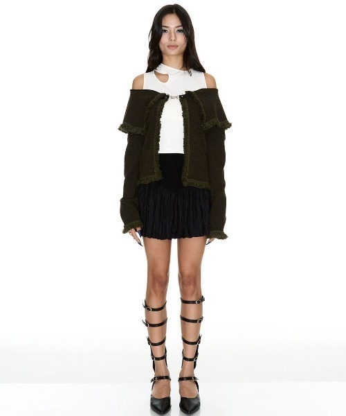カーディガン 「SETSETSET」TOT OFF-SHOULDER CARDIGAN レディース SETSETSET カーディガン 「SETSETSET」TOT OFF-SHOULDER