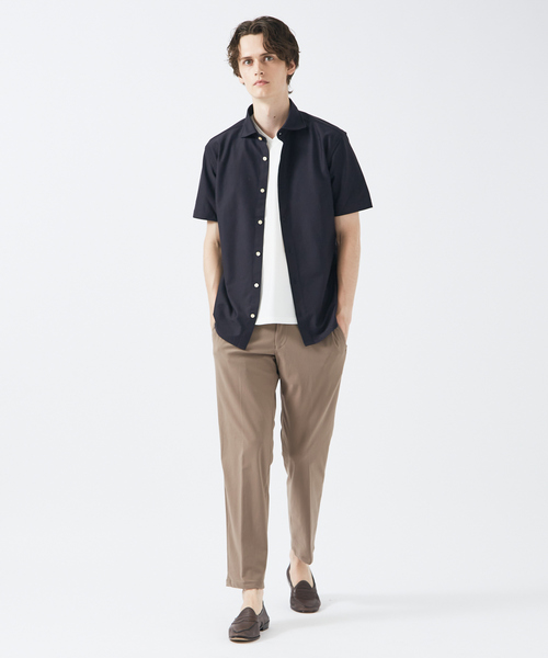 ABAHOUSE（アバハウス） シャツ 「FLEX」36Gモックロディ「半袖シャツ