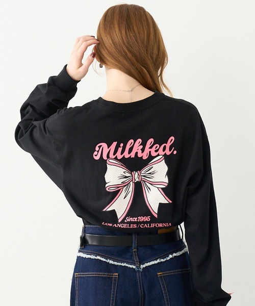 MILKFED. tシャツ RIBBON WIDE L/S TEE レディース : ZOZOTOWN