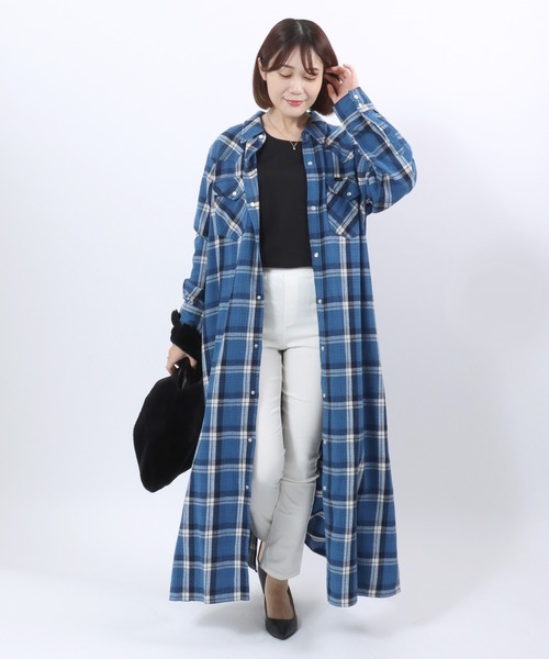 Lee（リー） シャツワンピース MAXI WESTERN DRESS/デニム・チェック