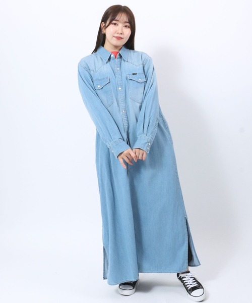 Lee（リー） シャツワンピース MAXI WESTERN DRESS/デニム・チェック