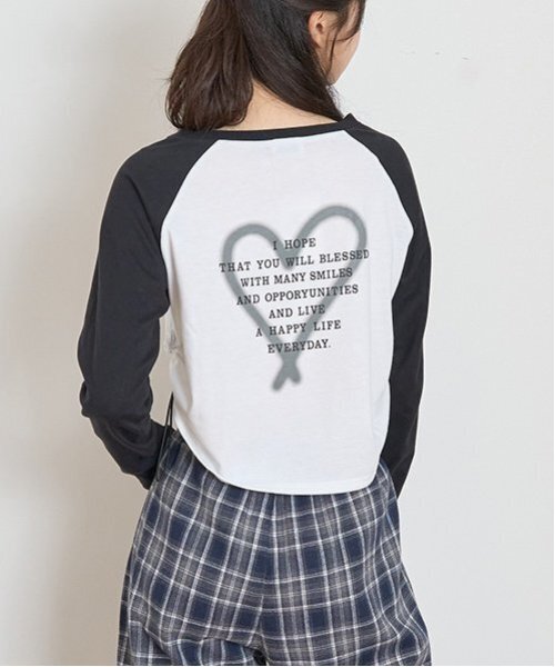 LOVETOXIC tシャツ 「LTXC」オーガビッツラグラン長袖Tシャツ キッズ
