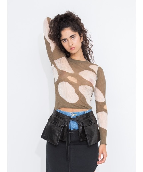 ニット セーター Eniko Katalin Botanical Sheer Intarsia Top レディース