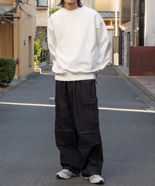【関税込み】Off-White ブルー Script ローデニム カーゴパンツ 23540759_54981054_1000.jpg