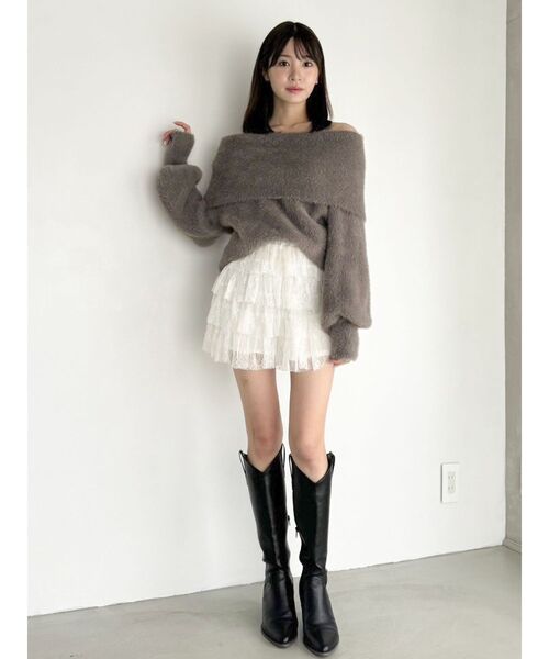 dazzlin パンツ レースティアードショートパンツ レディース