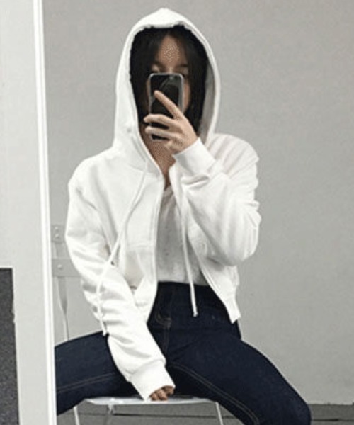 Per sist ence パーカー ショート丈ZIPパーカー レディース
