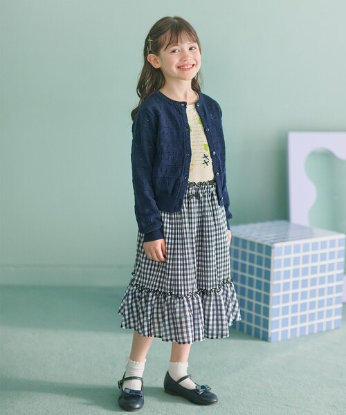 組曲（KUMIKYOKU） カーディガン 「150-160cm」フラワーアイレット
