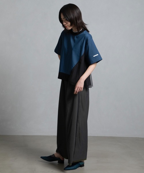 tシャツ 「洗える」MARECHAL TERRE/マルシャルテル チュールカットソー レディース La Totalite｜【洗える】MARECHAL TERRE/マルシャルテル