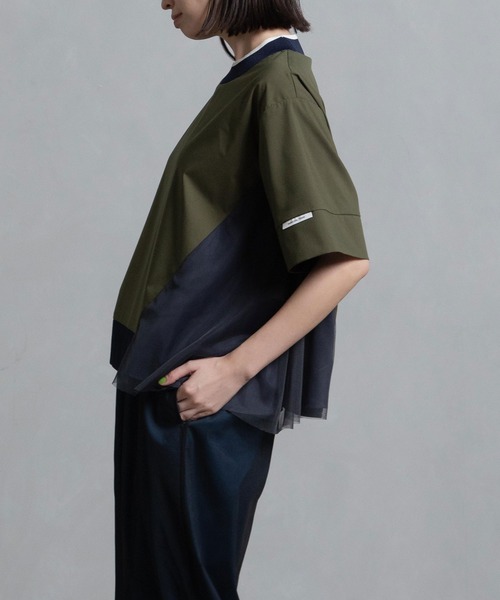 マルシャルテル MARECHAL TERRE リブチュールトップス Tシャツ 黒 MARECHAL TERRE tシャツ リブチュールトップス レディース