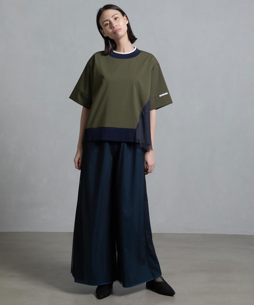 MARECHAL TERRE tシャツ リブチュールトップス レディース
