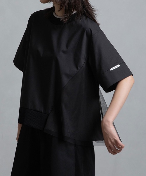 MARECHAL TERRE tシャツ リブチュールトップス レディース
