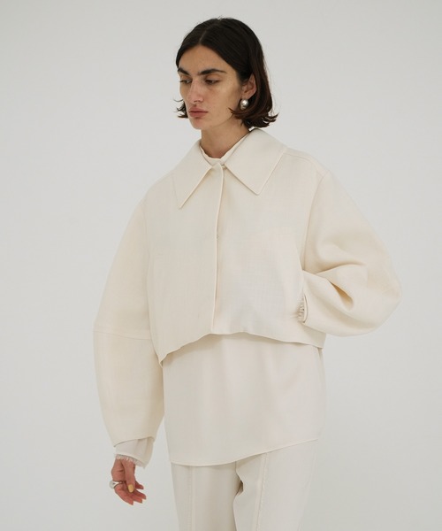 ジャケット・アウター CLANE KIMONO SLEEVE SHORT JACKET COCOON SLEEVE SHORT JACKET(1 BEIGE): CLANE: WOMENS｜ STUDIOUS