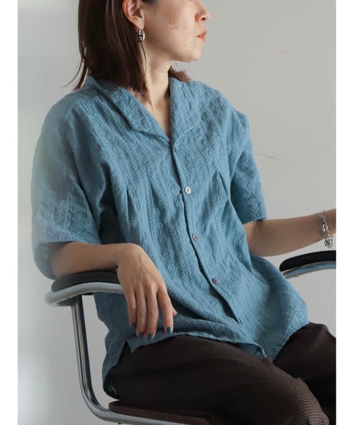 ブラウス シャツ stripe flower shirt レディース 楽天市場】シャツ ブラウス レディース バンドカラースキッパー
