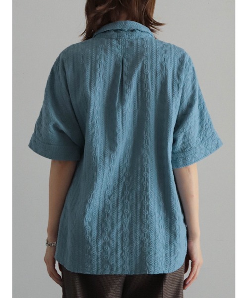 ブラウス シャツ stripe flower shirt レディース 楽天市場】シャツ ブラウス レディース バンドカラースキッパー