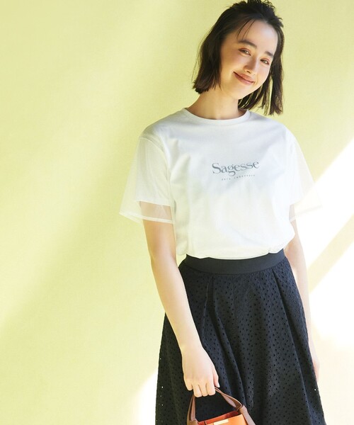tシャツ チュールロゴ Ｔシャツ レディース