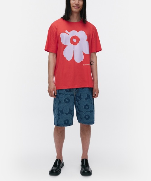 【新品】 マリメッコ× kioski Tシャツ カットソー L オーバーサイズ 新品】 マリメッコ× kioski Tシャツ カットソー L オーバーサイズ