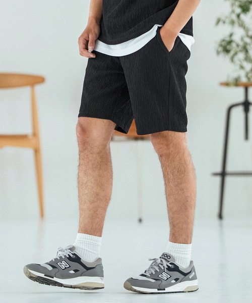 Magine（マージン） パンツ mp13472-Textured Jacquard Fabric Short