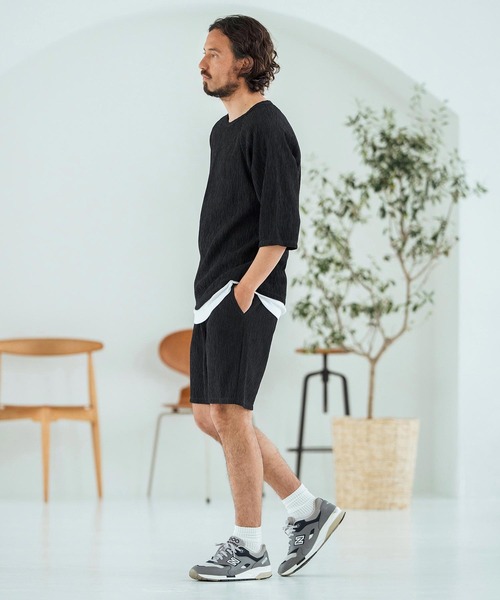 Magine（マージン） パンツ mp13472-Textured Jacquard Fabric Short