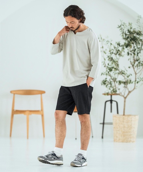 Magine（マージン） パンツ mp13472-Textured Jacquard Fabric Short