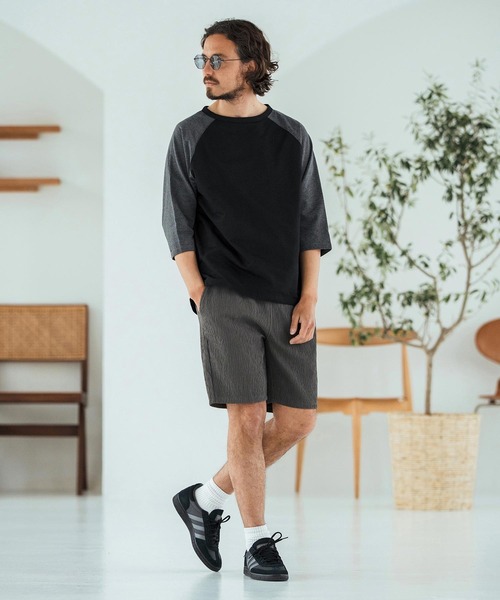 Magine（マージン） パンツ mp13472-Textured Jacquard Fabric Short