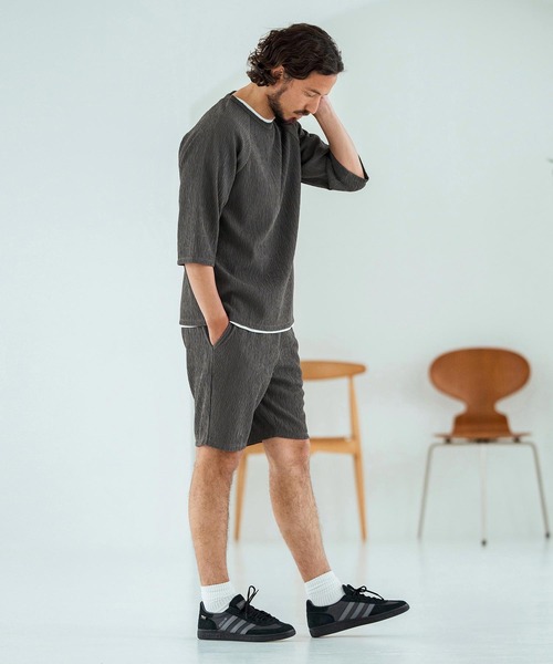 Magine（マージン） パンツ mp13472-Textured Jacquard Fabric Short
