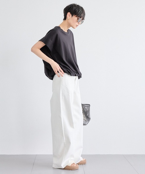 tシャツ BARNYARDSTORM / ウエストゴムスムースプルオーバー 　マシンウォッシャブル　バルーンヘム レディース BARNYARDSTORM tシャツ / ウエストゴムスムースプルオーバー