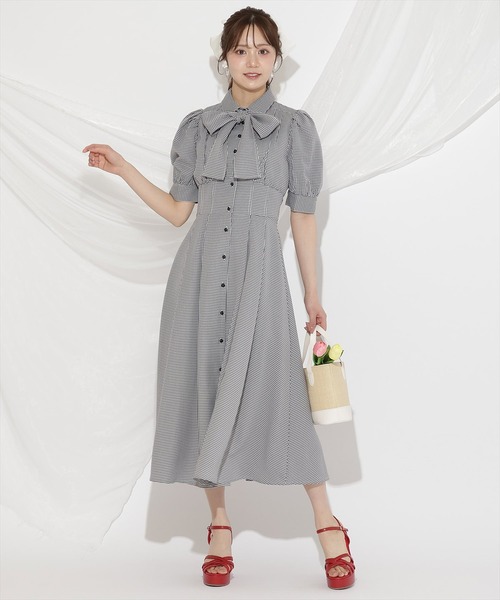 WILLSELECTION ワンピース リボンタイコルセットシャツ