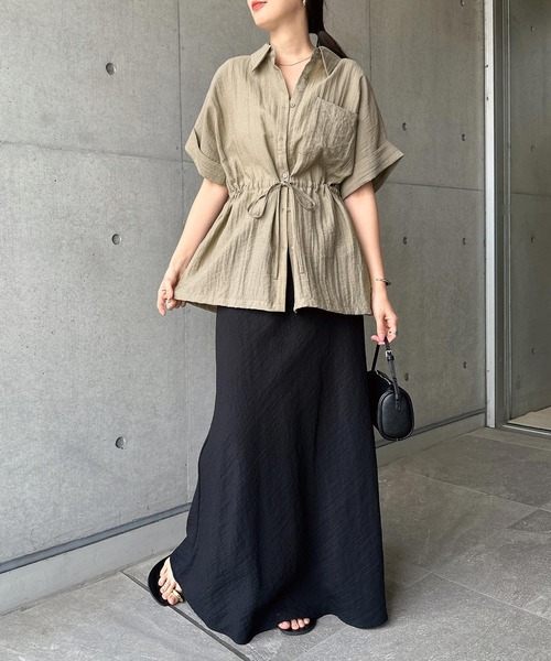 美品 Own GArment products リネンブラウス 2WAY シャツ andme（アンドミー） リネンシャツ ブラウス シャツ 夏 半袖 「新色
