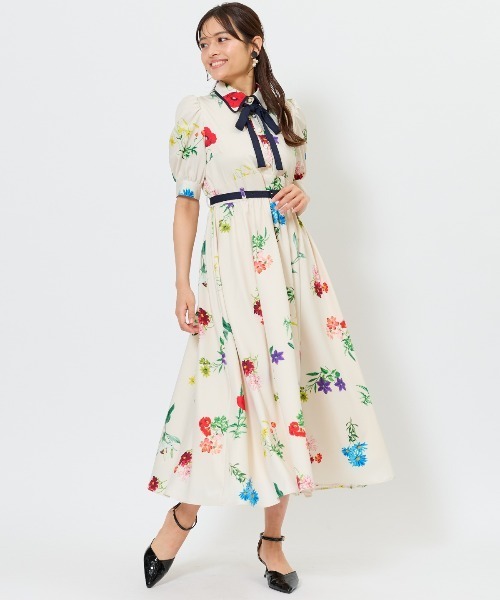 And Couture ワンピース ボタニカルフラワーワンピース