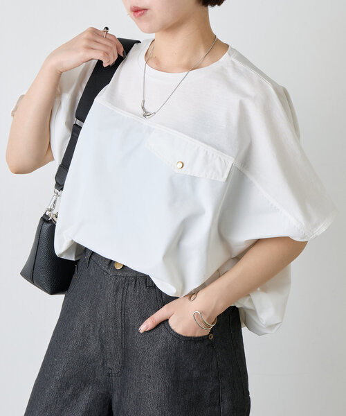 フハク切替シルケットカットソー/Jenaespacemerveilleux Jena espace merveilleux tシャツ フハク切替シルケット