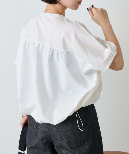 Jena espace merveilleux tシャツ フハク切替シルケット