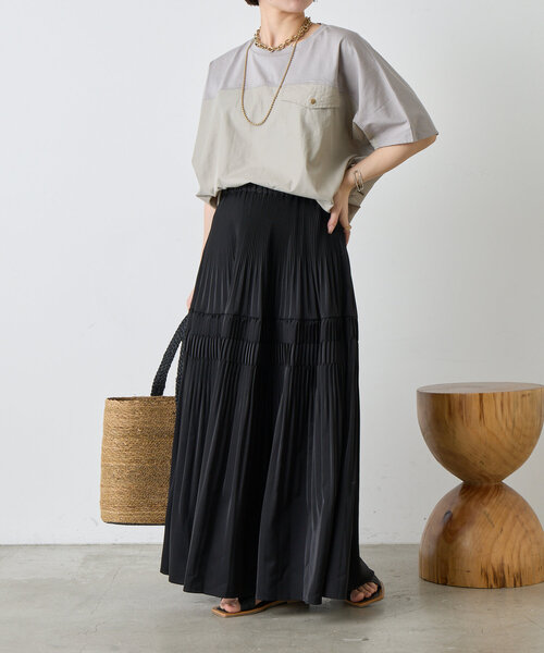 Jena espace merveilleux tシャツ フハク切替シルケット