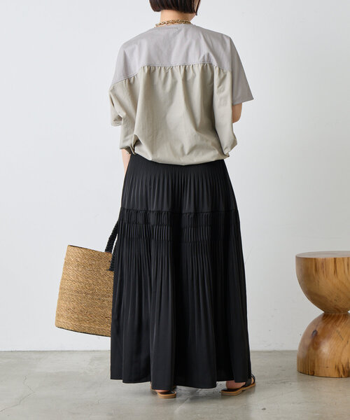 Jena espace merveilleux tシャツ フハク切替シルケット