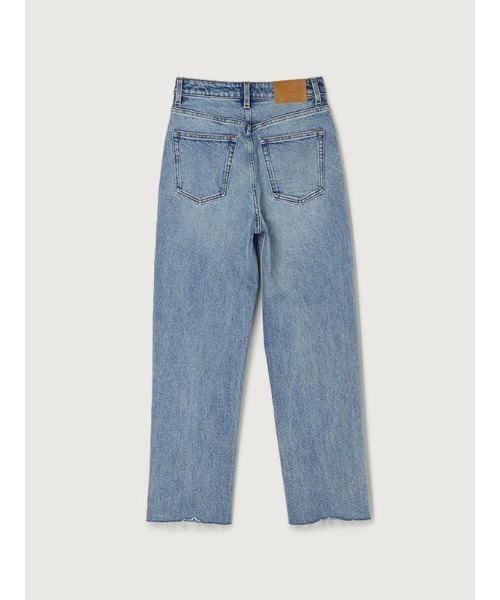 [anuans] повреждение обработка Denim брюки 0 голубой женский 