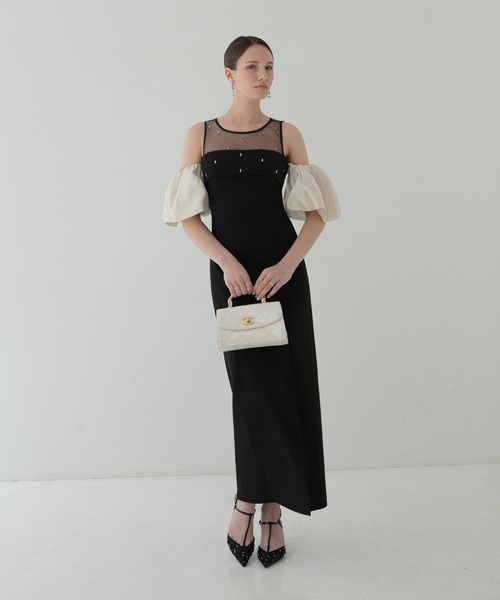 Leja ドレス 「LEJA LUXE」2WAYフロントシアービジューIライン
