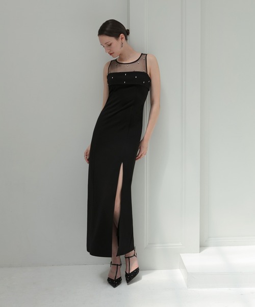 Leja ドレス Leja ドレス 「LEJA LUXE」2WAYフロントシアービジューIライン