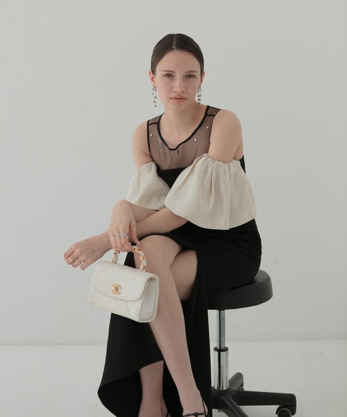 Leja ドレス 「LEJA LUXE」2WAYフロントシアービジューIライン