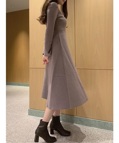 SNIDEL（スナイデル） ニットワンピース ONE SIZE ベージュ レディース