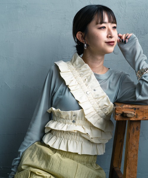 nenom ベスト ジレ 「nenom/ネノム」 マルチWAY ナイロン ギャザー