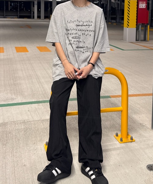 tシャツ 手書き風メッセージTシャツ(chiica select) / プリントTシャツ ロゴTシャツ オーバーサイズ ビックシルエット 半袖 クルー I-SOOK tシャツ 手書き風メッセージTシャツ(chiica select