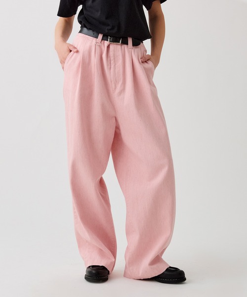 WETTEMPT ワイドパンツ ジーンズ 2TUCK COLOR NEP DENIM / ツータック