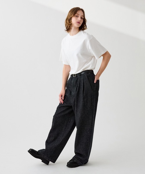 WETTEMPT ワイドパンツ ジーンズ 2TUCK COLOR NEP DENIM / ツータック