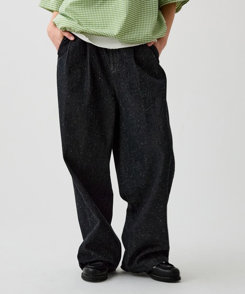 WETTEMPT ワイドパンツ ジーンズ 2TUCK COLOR NEP DENIM / ツータック