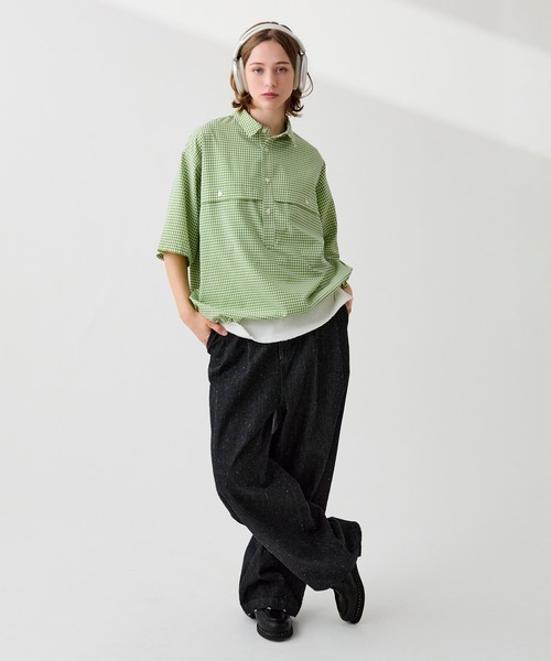 WETTEMPT ワイドパンツ ジーンズ 2TUCK COLOR NEP DENIM / ツータック